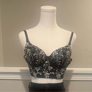Cropped Black Bustier